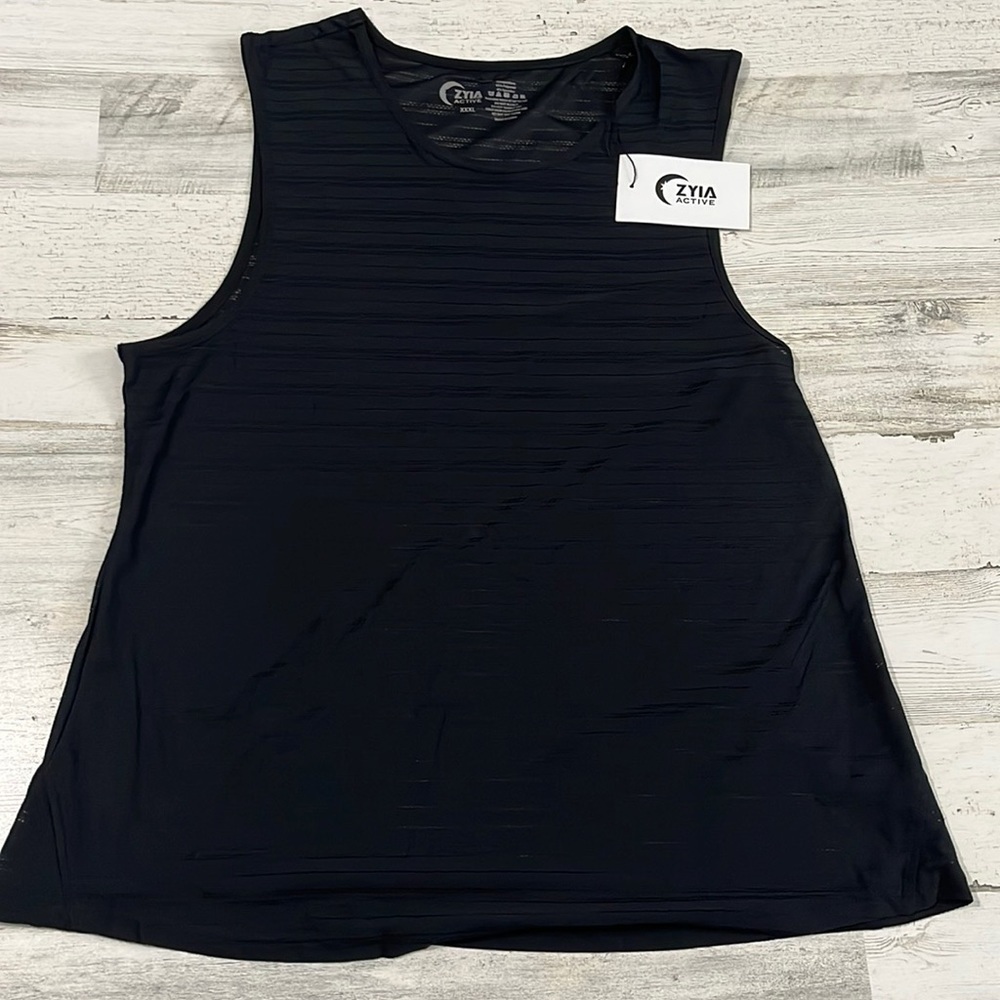 Zyia Active Black Luxe Muscle Tank XXXL.   NWT